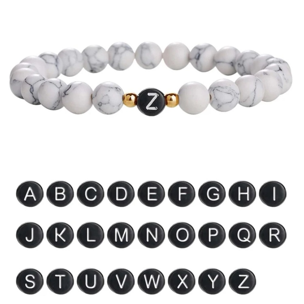 1pc Letter Graphic Beaded Bracelet